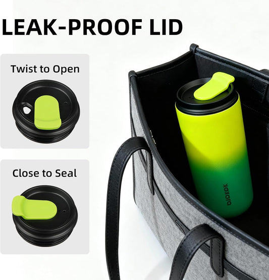 16oz Insulated Travel Coffee Mug, Stainless Steel Tumbler