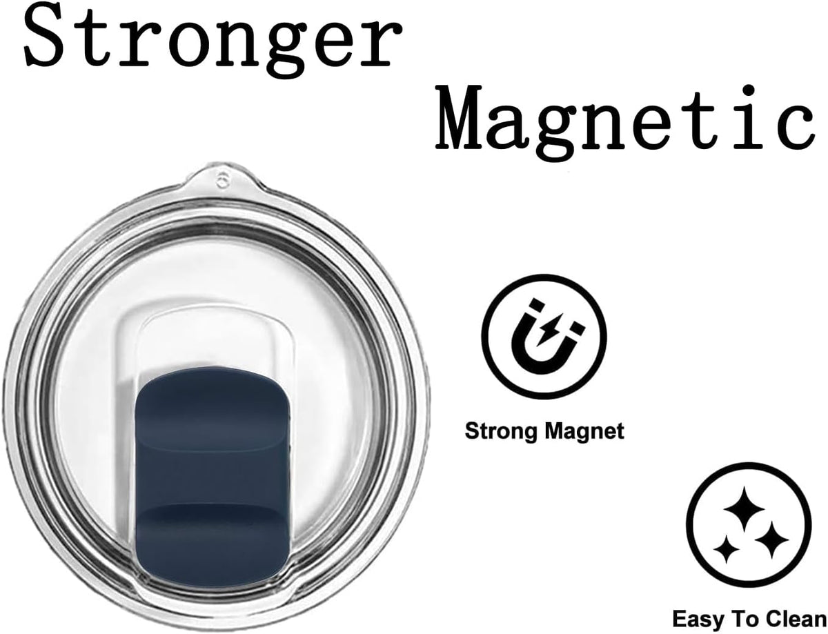 2 Pcs Magnetic Slider Replacement Block, Slider Lid Magnet for Yeti Lids 10 oz, 14oz, 16 oz, 20 oz, 26 oz, 30 oz (Black+Black)