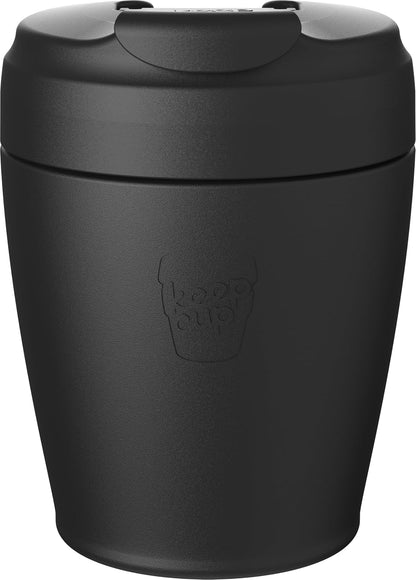 Commuter Travel Mug - Insulated Stainless Steel Reusable Coffee Cup with Spillproof Flip Lid - 16oz/454ml - Dark Chocolate