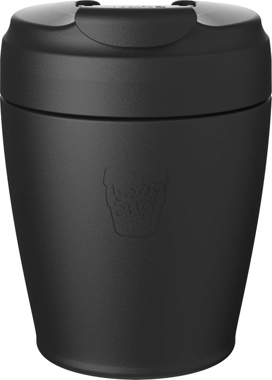 Commuter Travel Mug - Insulated Stainless Steel Reusable Coffee Cup with Spillproof Flip Lid - 16oz/454ml - Dark Chocolate