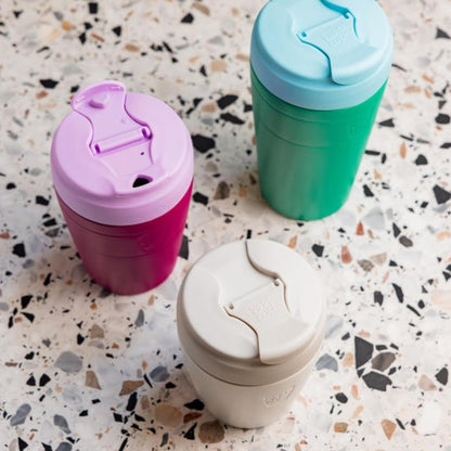 Commuter Travel Mug - Insulated Stainless Steel Reusable Coffee Cup with Spillproof Flip Lid - 16oz/454ml - Dark Chocolate