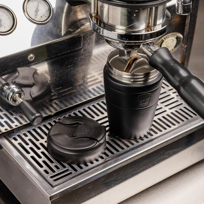 Commuter Travel Mug - Insulated Stainless Steel Reusable Coffee Cup with Spillproof Flip Lid - 16oz/454ml - Dark Chocolate