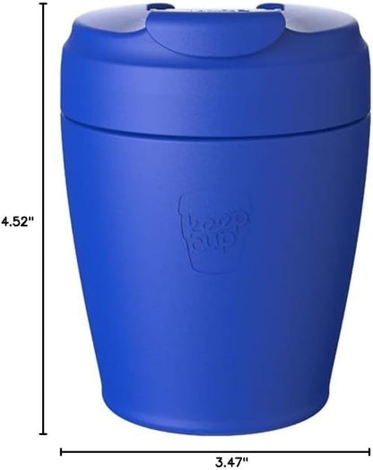 Commuter Travel Mug - Insulated Stainless Steel Reusable Coffee Cup with Spillproof Flip Lid - 16oz/454ml - Dark Chocolate