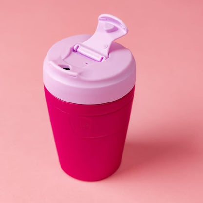 Commuter Travel Mug - Insulated Stainless Steel Reusable Coffee Cup with Spillproof Flip Lid - 16oz/454ml - Dark Chocolate