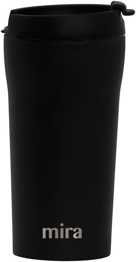 12 oz Coffee Travel Mug - Stainless Steel Insulated Tumbler with Leak-Proof Lid - Hot & Cold Cup - Punch