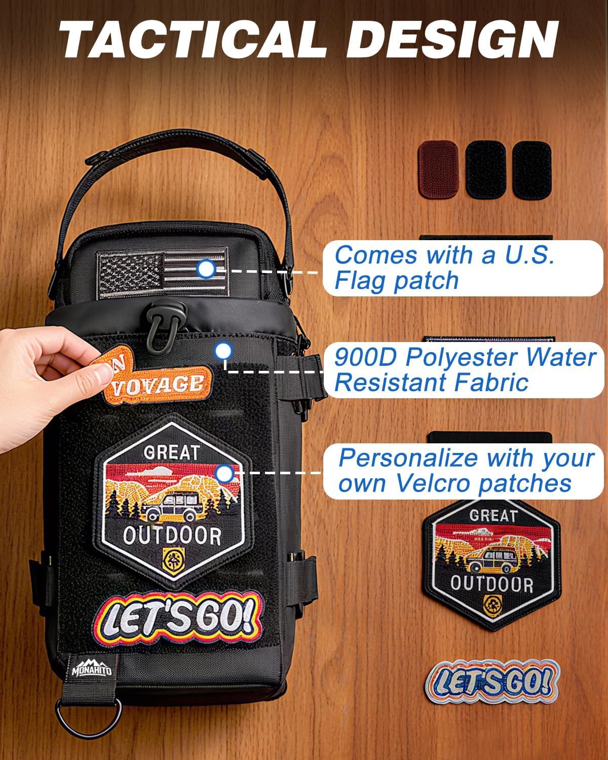 Magnetic Gym Bag for Men - Water Bottle Carrier Holder Bag