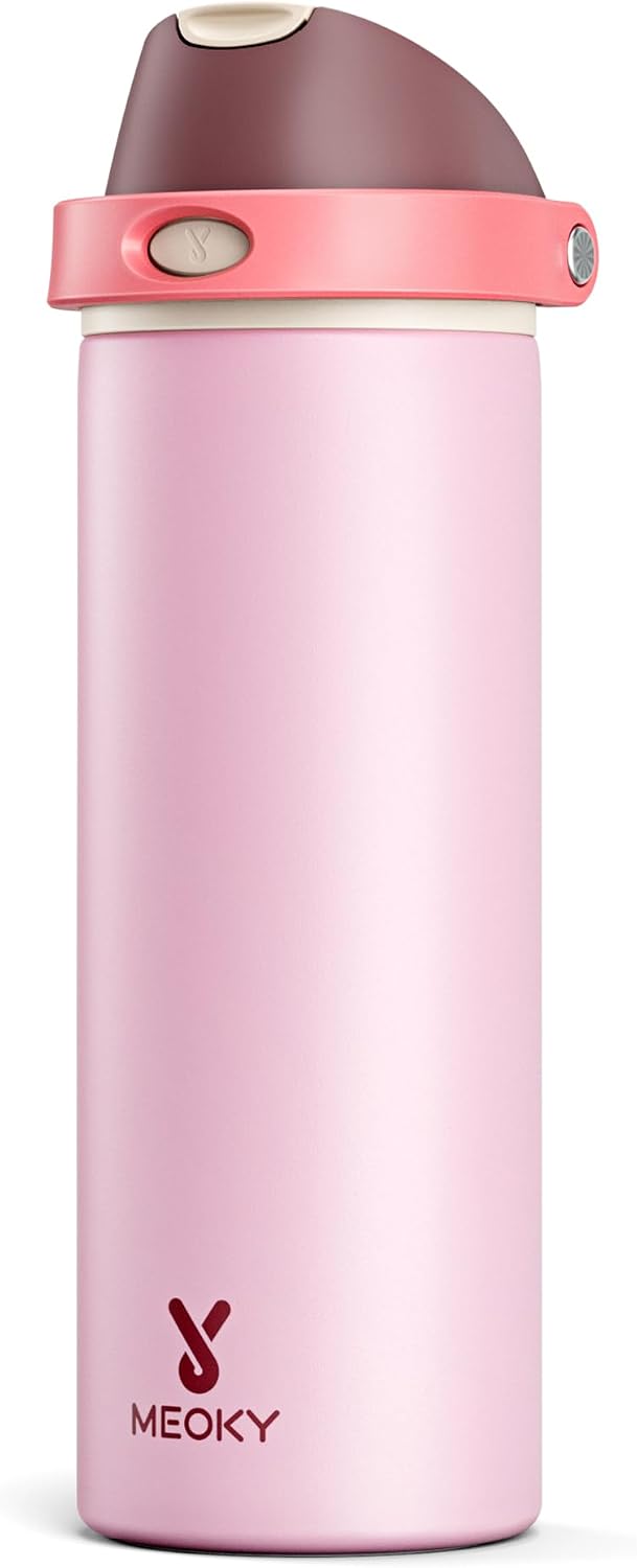 32 oz Insulated Water Bottle with Straw: Stainless Steel Metal Water Bottle with 2-in-1 Lid - Leak Proof, Cold for 24 Hours, Protective Silicone Base, BPA-Free for Sports Gym, Sage - Colors B