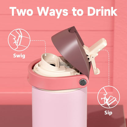 32 oz Insulated Water Bottle with Straw: Stainless Steel Metal Water Bottle with 2-in-1 Lid - Leak Proof, Cold for 24 Hours, Protective Silicone Base, BPA-Free for Sports Gym, Sage - Colors B