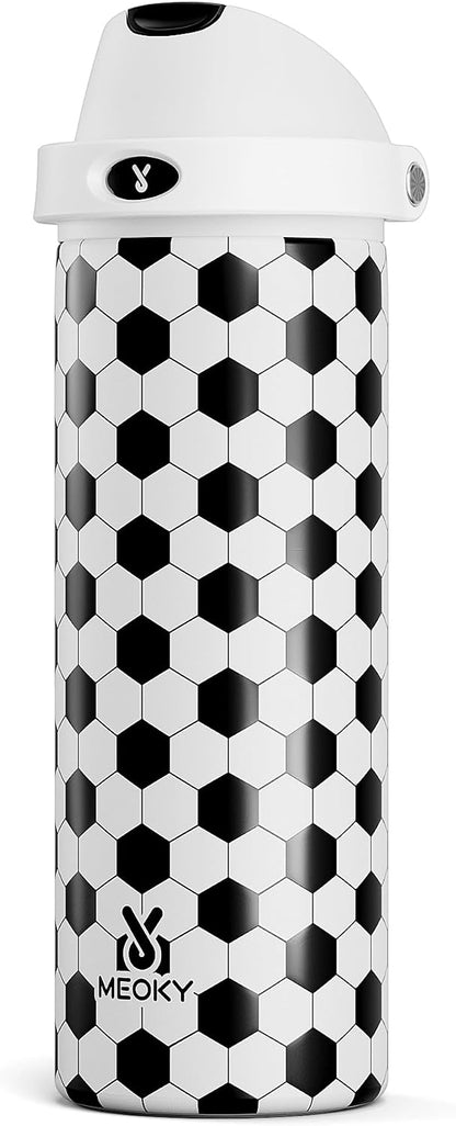32 oz Insulated Water Bottle with Straw: Stainless Steel Metal Water Bottle with 2-in-1 Lid - Leak Proof, Cold for 24 Hours, Protective Silicone Base, BPA-Free for Sports Gym, Sage - Colors B