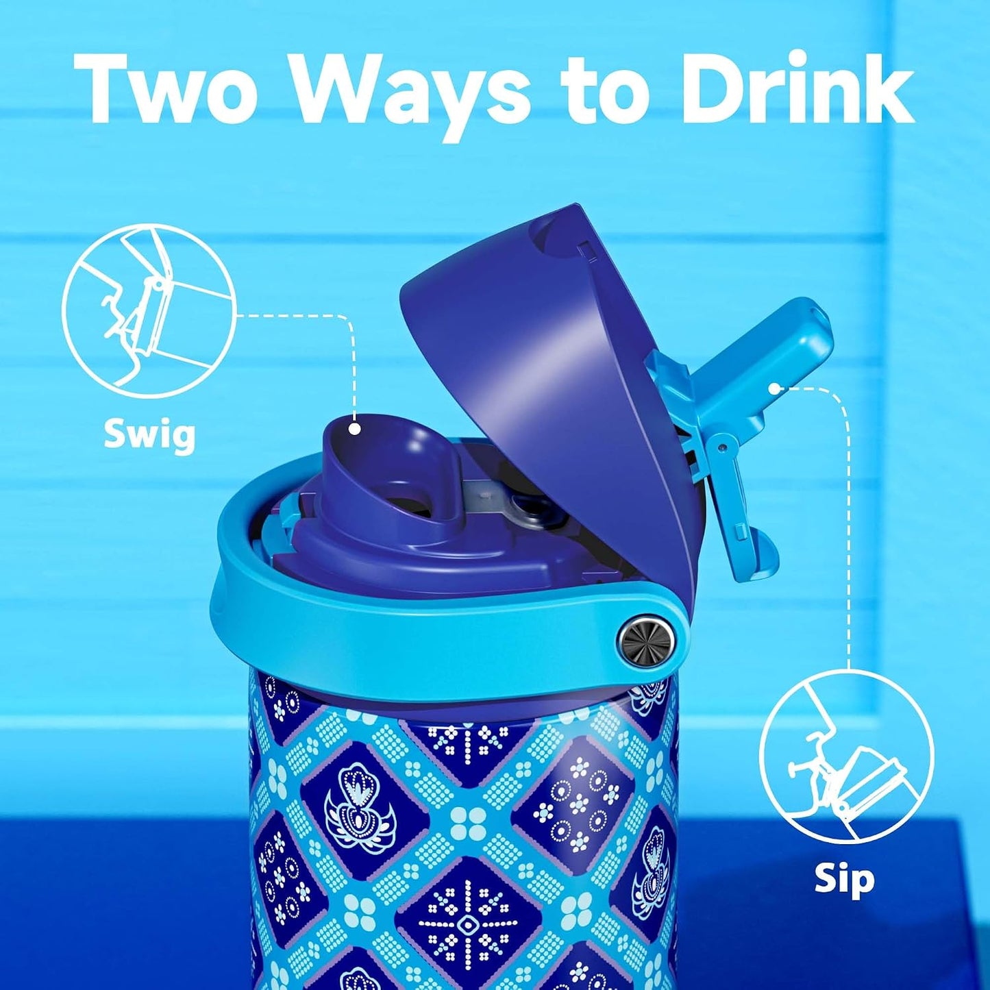 32 oz Insulated Water Bottle with Straw: Stainless Steel Metal Water Bottle with 2-in-1 Lid - Leak Proof, Cold for 24 Hours, Protective Silicone Base, BPA-Free for Sports Gym, Sage - Colors B