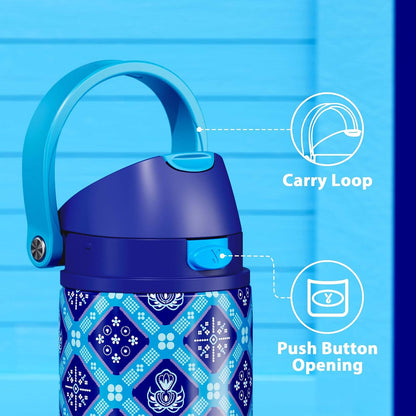 32 oz Insulated Water Bottle with Straw: Stainless Steel Metal Water Bottle with 2-in-1 Lid - Leak Proof, Cold for 24 Hours, Protective Silicone Base, BPA-Free for Sports Gym, Sage - Colors B