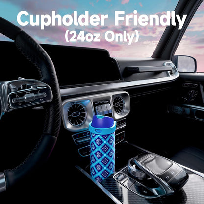 32 oz Insulated Water Bottle with Straw: Stainless Steel Metal Water Bottle with 2-in-1 Lid - Leak Proof, Cold for 24 Hours, Protective Silicone Base, BPA-Free for Sports Gym, Sage - Colors B