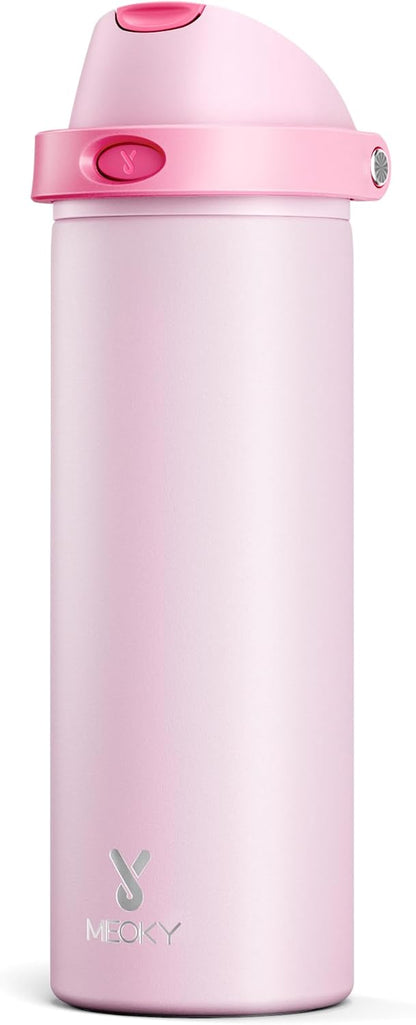 32 oz Insulated Water Bottle with Straw: Stainless Steel Metal Water Bottle with 2-in-1 Lid - Leak Proof, Cold for 24 Hours, Protective Silicone Base, BPA-Free for Sports Gym, Sage - Colors B