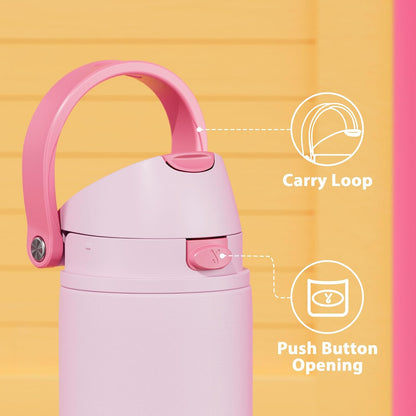 32 oz Insulated Water Bottle with Straw: Stainless Steel Metal Water Bottle with 2-in-1 Lid - Leak Proof, Cold for 24 Hours, Protective Silicone Base, BPA-Free for Sports Gym, Sage - Colors B