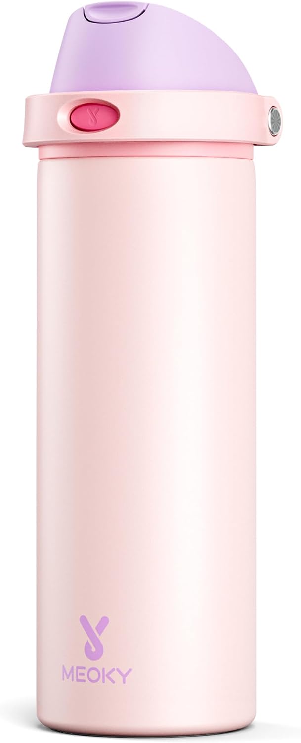 32 oz Insulated Water Bottle with Straw: Stainless Steel Metal Water Bottle with 2-in-1 Lid - Leak Proof, Cold for 24 Hours, Protective Silicone Base, BPA-Free for Sports Gym, Sage - Colors B