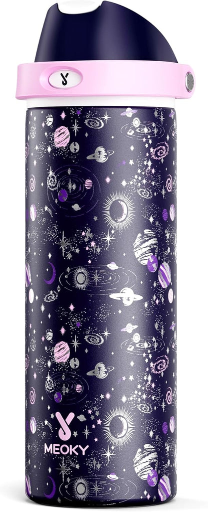 32 oz Insulated Water Bottle with Straw: Stainless Steel Metal Water Bottle with 2-in-1 Lid - Leak Proof, Cold for 24 Hours, Protective Silicone Base, BPA-Free for Sports Gym, Sage - Colors B