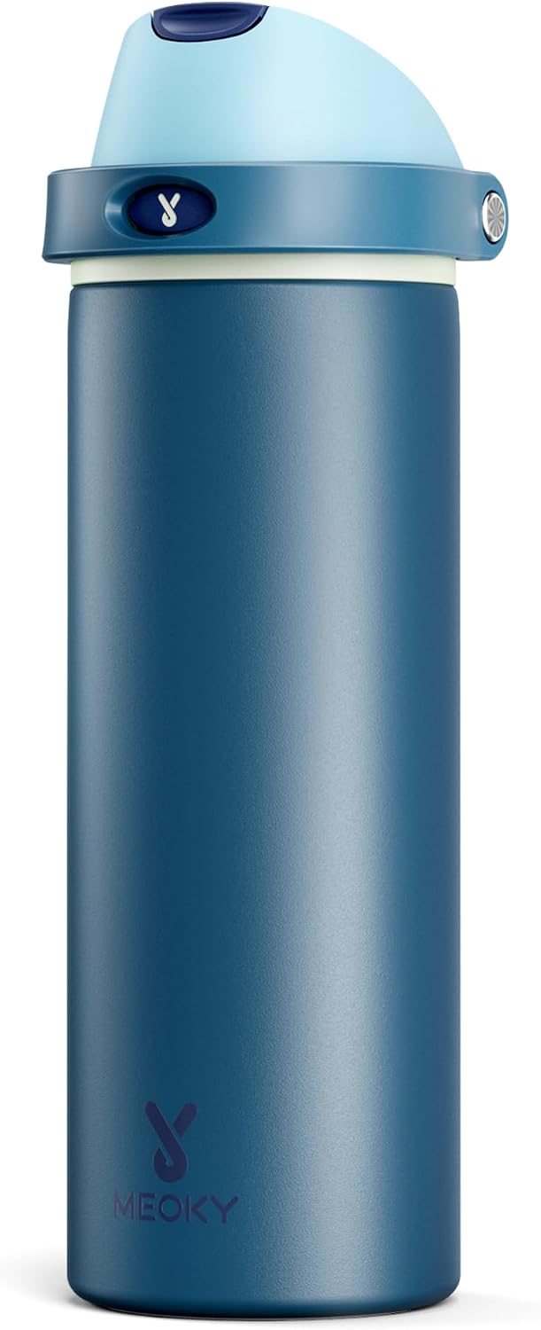 32 oz Insulated Water Bottle with Straw: Stainless Steel Metal Water Bottle with 2-in-1 Lid - Leak Proof, Cold for 24 Hours, Protective Silicone Base, BPA-Free for Sports Gym, Sage - Colors B