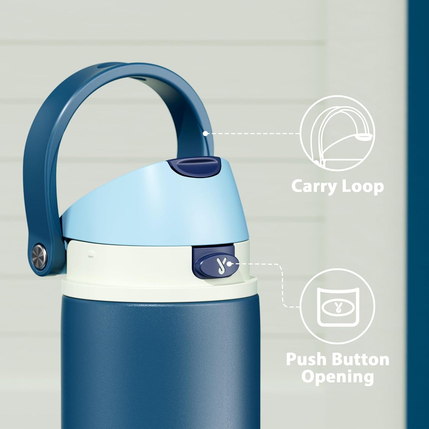 32 oz Insulated Water Bottle with Straw: Stainless Steel Metal Water Bottle with 2-in-1 Lid - Leak Proof, Cold for 24 Hours, Protective Silicone Base, BPA-Free for Sports Gym, Sage - Colors B