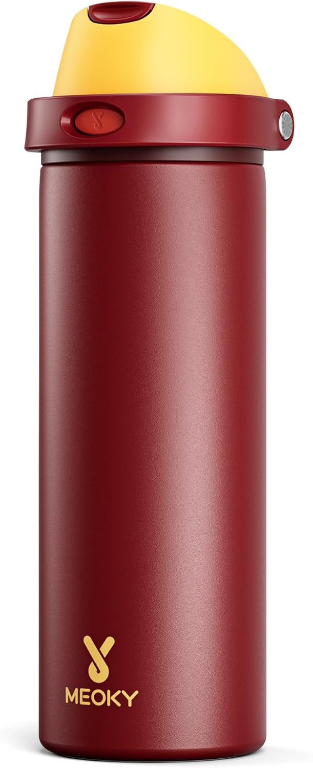 32 oz Insulated Water Bottle with Straw: Stainless Steel Metal Water Bottle with 2-in-1 Lid - Leak Proof, Cold for 24 Hours, Protective Silicone Base, BPA-Free for Sports Gym, Sage - Colors B