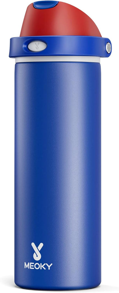 32 oz Insulated Water Bottle with Straw: Stainless Steel Metal Water Bottle with 2-in-1 Lid - Leak Proof, Cold for 24 Hours, Protective Silicone Base, BPA-Free for Sports Gym, Sage - Colors B