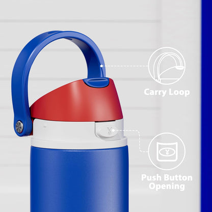 32 oz Insulated Water Bottle with Straw: Stainless Steel Metal Water Bottle with 2-in-1 Lid - Leak Proof, Cold for 24 Hours, Protective Silicone Base, BPA-Free for Sports Gym, Sage - Colors B