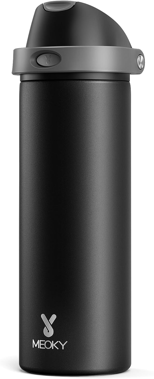 32 oz Insulated Water Bottle with Straw: Stainless Steel Metal Water Bottle with 2-in-1 Lid - Leak Proof, Cold for 24 Hours, Protective Silicone Base, BPA-Free for Sports Gym, Sage - Colors B