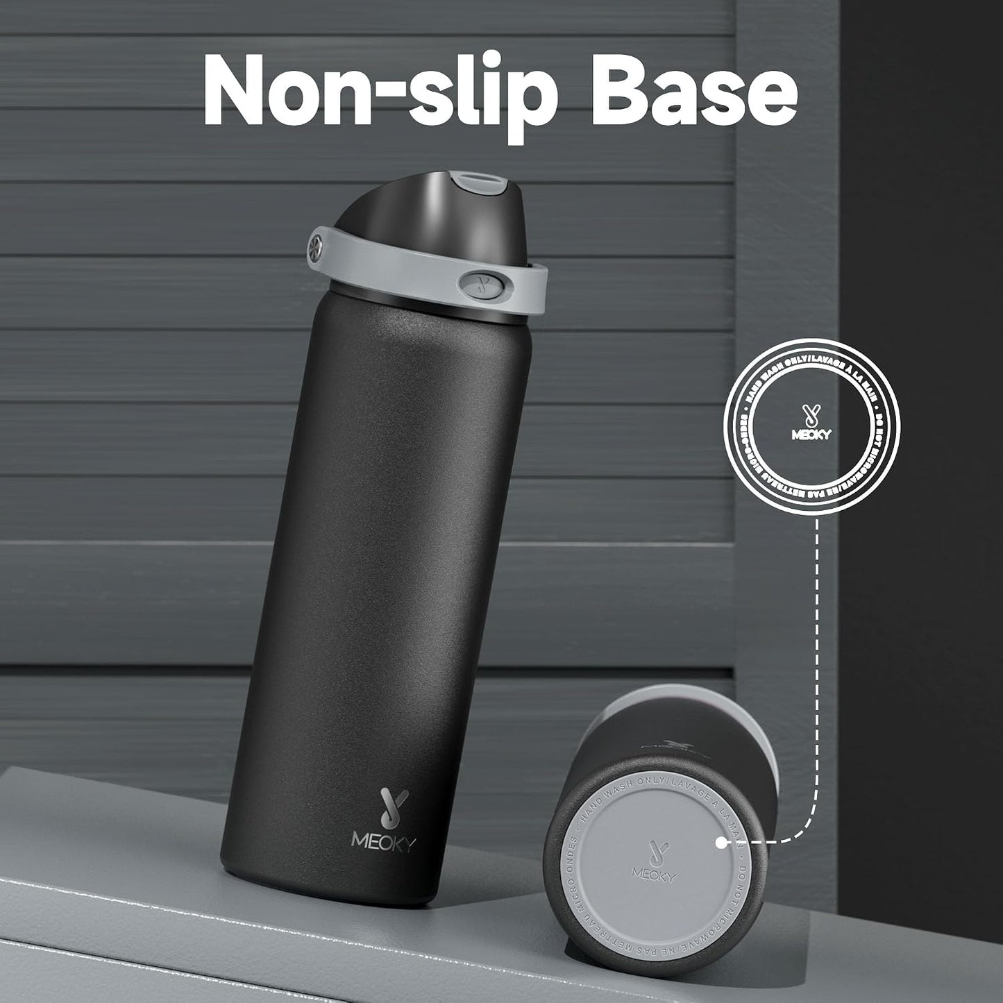 32 oz Insulated Water Bottle with Straw: Stainless Steel Metal Water Bottle with 2-in-1 Lid - Leak Proof, Cold for 24 Hours, Protective Silicone Base, BPA-Free for Sports Gym, Sage - Colors B