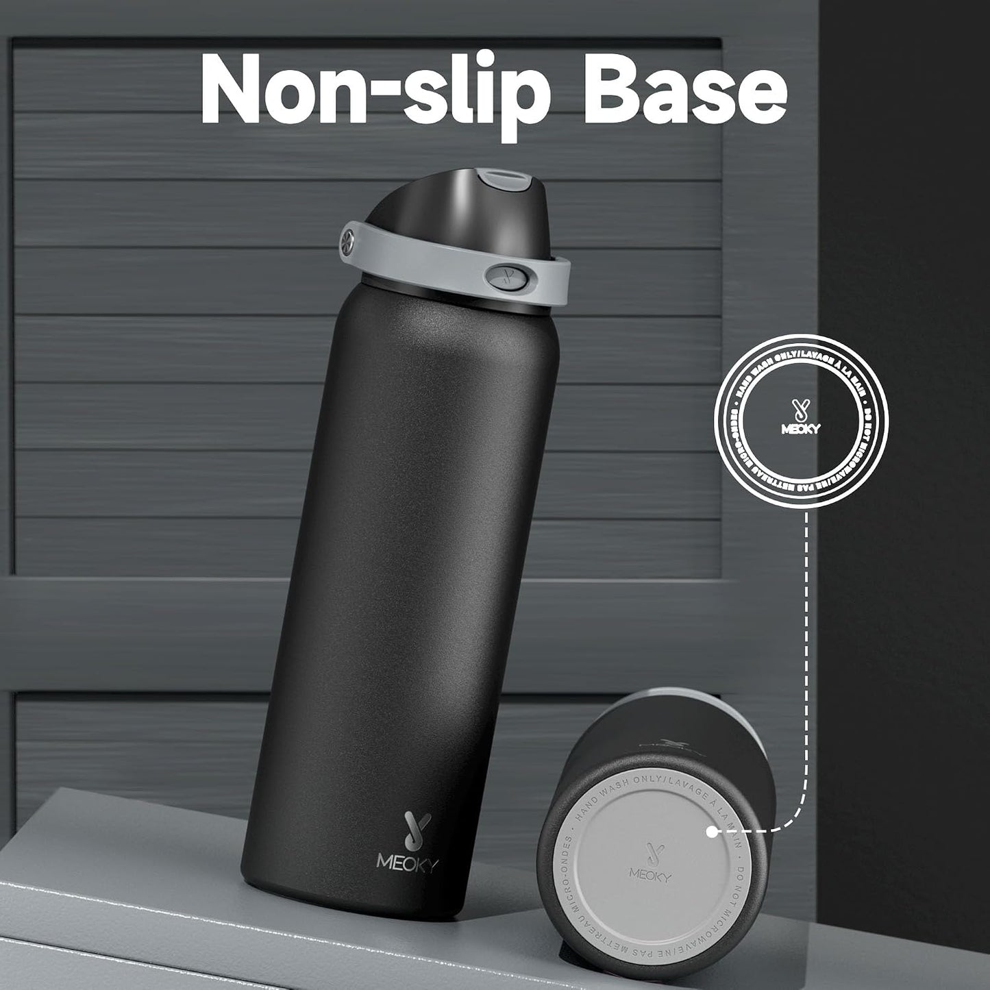 32 oz Insulated Water Bottle with Straw: Stainless Steel Metal Water Bottle with 2-in-1 Lid - Leak Proof, Cold for 24 Hours, Protective Silicone Base, BPA-Free for Sports Gym, Sage - Colors B