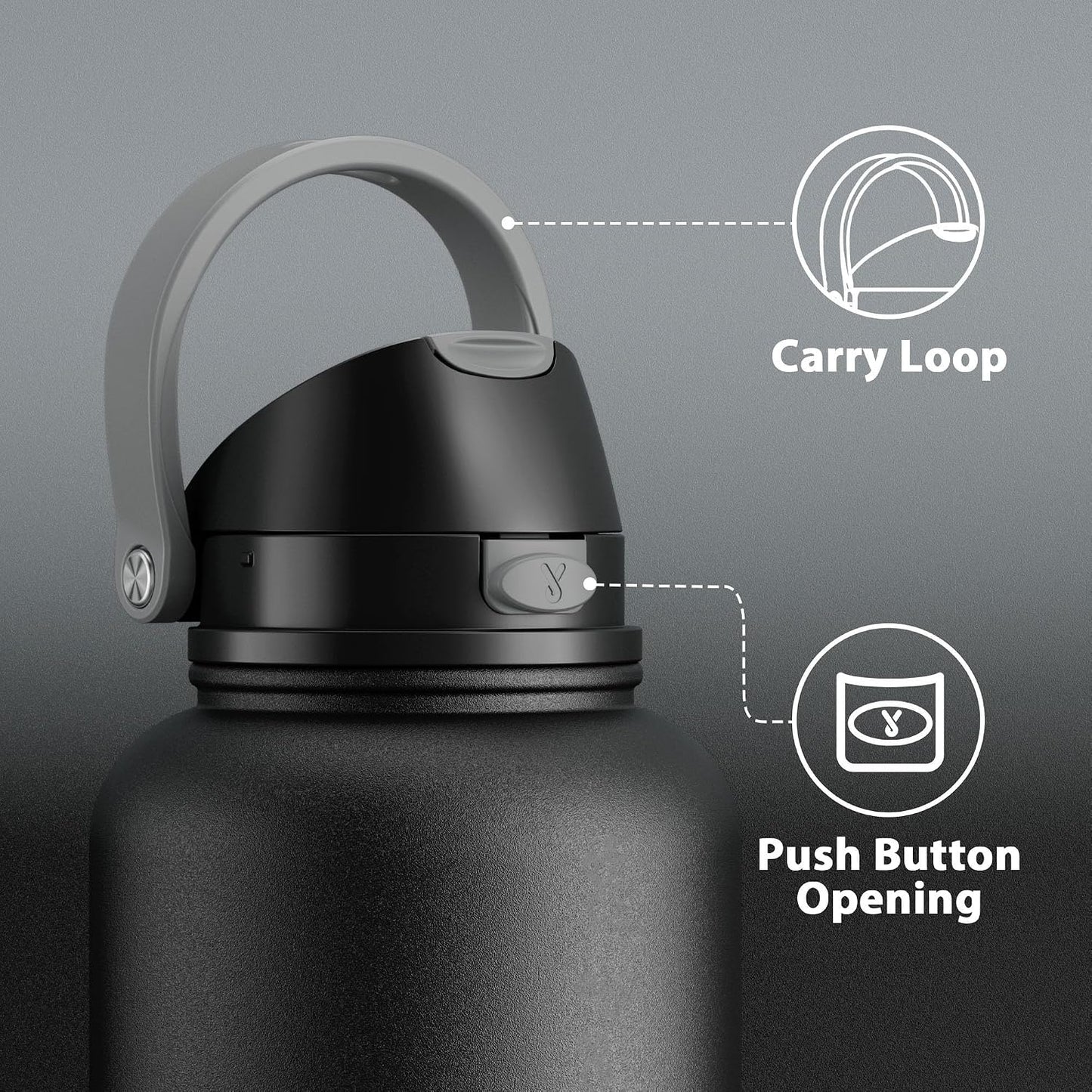 32 oz Insulated Water Bottle with Straw: Stainless Steel Metal Water Bottle with 2-in-1 Lid - Leak Proof, Cold for 24 Hours, Protective Silicone Base, BPA-Free for Sports Gym, Sage - Colors B