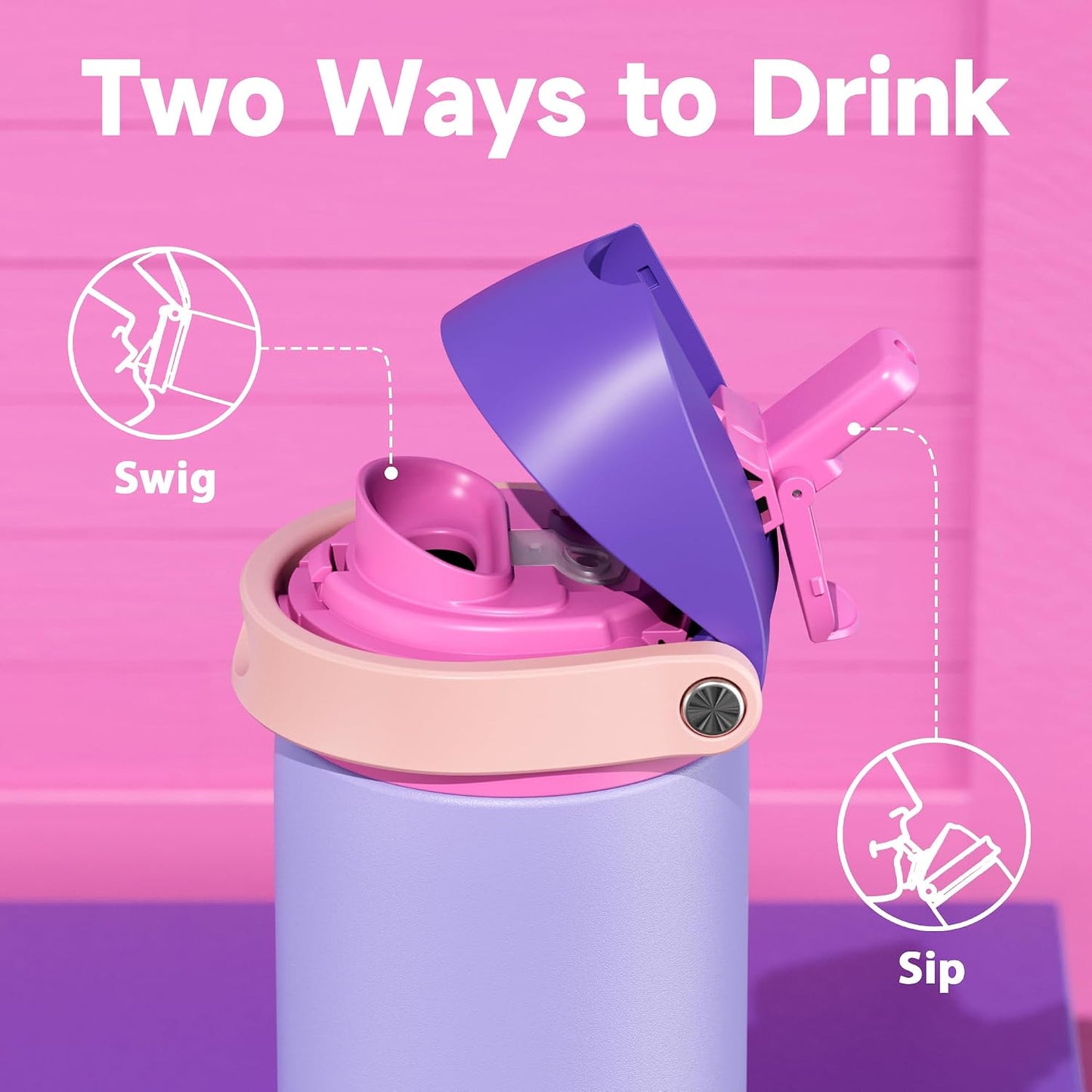 32 oz Insulated Water Bottle with Straw: Stainless Steel Metal Water Bottle with 2-in-1 Lid - Leak Proof, Cold for 24 Hours, Protective Silicone Base, BPA-Free for Sports Gym, Sage - Colors B