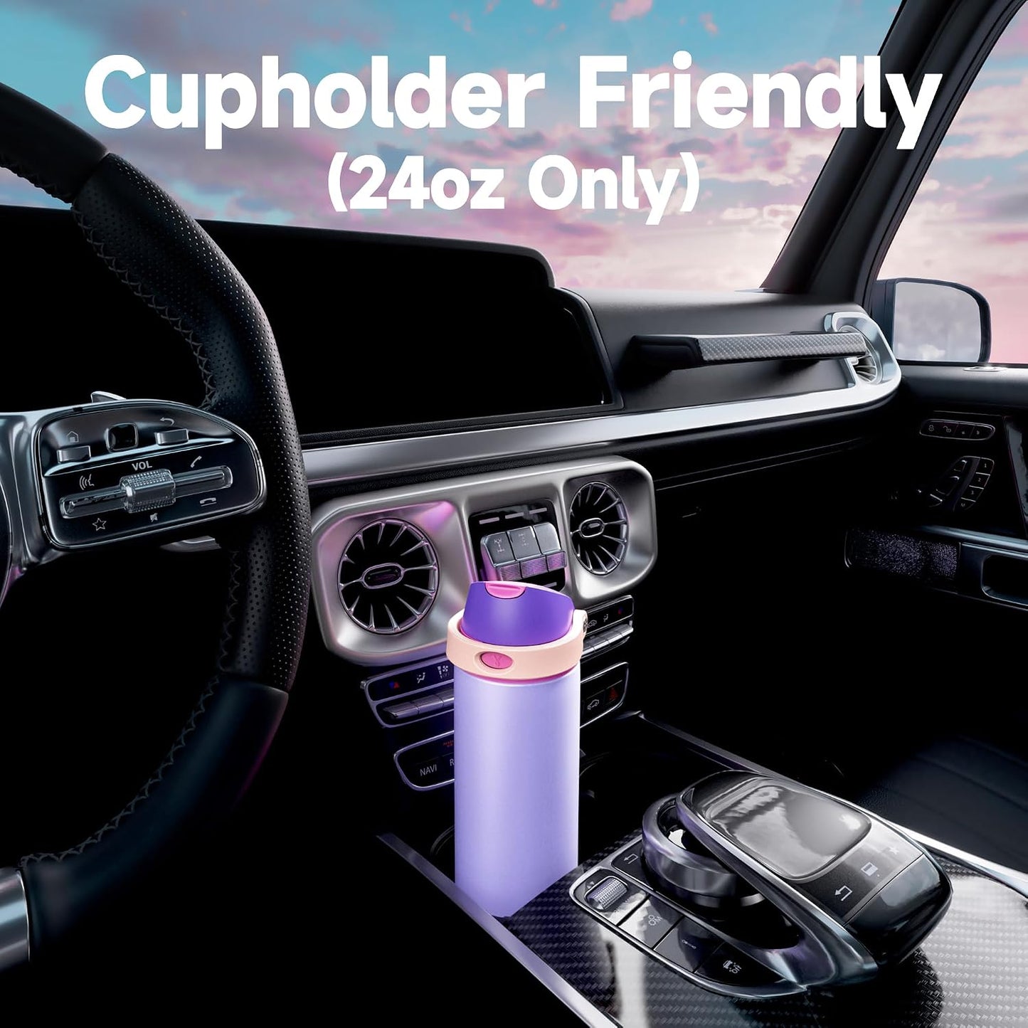 32 oz Insulated Water Bottle with Straw: Stainless Steel Metal Water Bottle with 2-in-1 Lid - Leak Proof, Cold for 24 Hours, Protective Silicone Base, BPA-Free for Sports Gym, Sage - Colors B