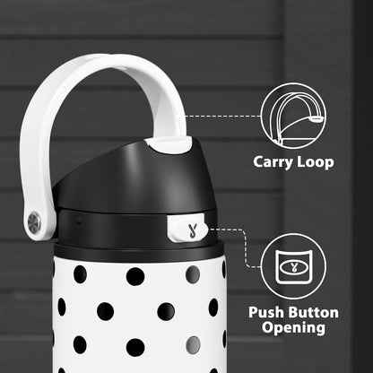 32 oz Insulated Water Bottle with Straw: Stainless Steel Metal Water Bottle with 2-in-1 Lid - Leak Proof, Cold for 24 Hours, Protective Silicone Base, BPA-Free for Sports Gym, Sage - Colors B