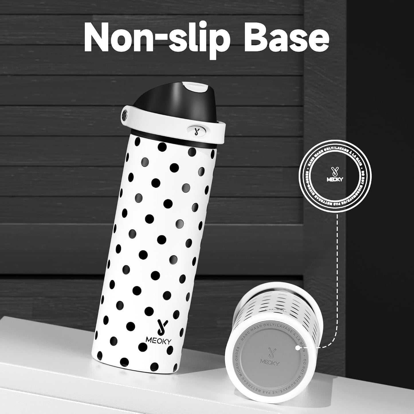 32 oz Insulated Water Bottle with Straw: Stainless Steel Metal Water Bottle with 2-in-1 Lid - Leak Proof, Cold for 24 Hours, Protective Silicone Base, BPA-Free for Sports Gym, Sage - Colors B