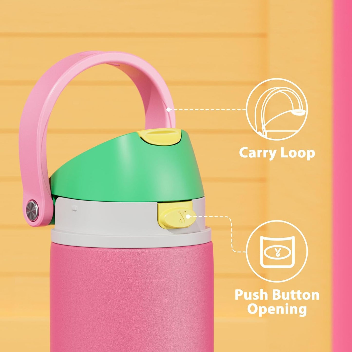 32 oz Insulated Water Bottle with Straw: Stainless Steel Metal Water Bottle with 2-in-1 Lid - Leak Proof, Cold for 24 Hours, Protective Silicone Base, BPA-Free for Sports Gym, Sage - Colors B