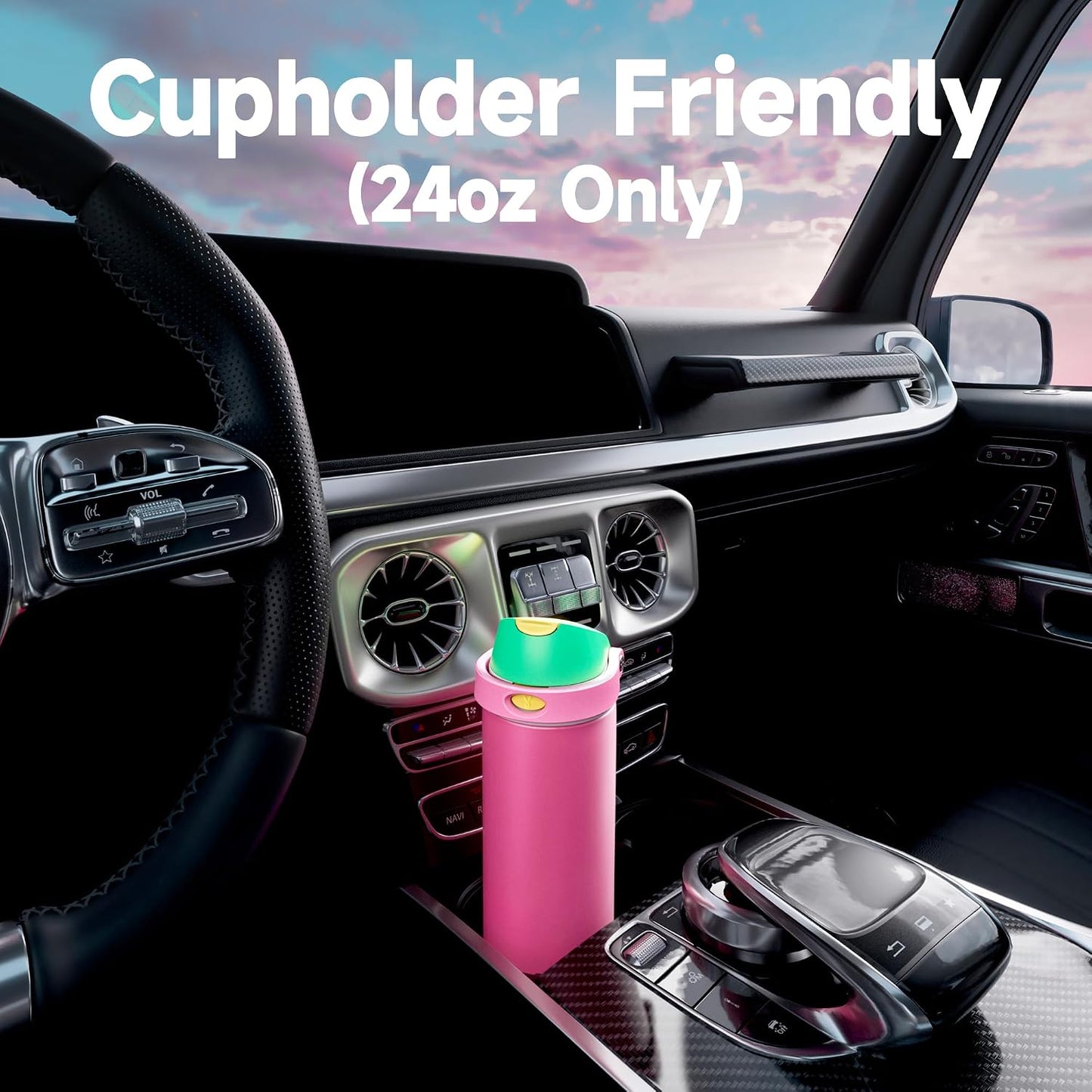 32 oz Insulated Water Bottle with Straw: Stainless Steel Metal Water Bottle with 2-in-1 Lid - Leak Proof, Cold for 24 Hours, Protective Silicone Base, BPA-Free for Sports Gym, Sage - Colors B
