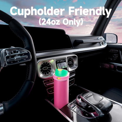 32 oz Insulated Water Bottle with Straw: Stainless Steel Metal Water Bottle with 2-in-1 Lid - Leak Proof, Cold for 24 Hours, Protective Silicone Base, BPA-Free for Sports Gym, Sage - Colors B