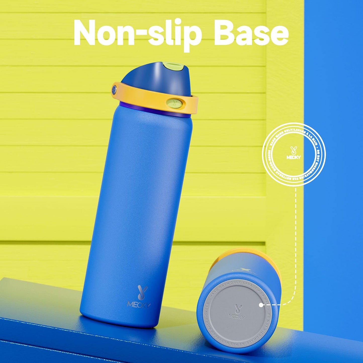 32 oz Insulated Water Bottle with Straw: Stainless Steel Metal Water Bottle with 2-in-1 Lid - Leak Proof, Cold for 24 Hours, Protective Silicone Base, BPA-Free for Sports Gym, Sage - Colors B
