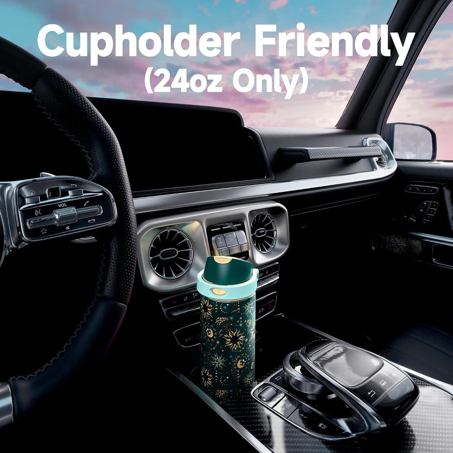 32 oz Insulated Water Bottle with Straw: Stainless Steel Metal Water Bottle with 2-in-1 Lid - Leak Proof, Cold for 24 Hours, Protective Silicone Base, BPA-Free for Sports Gym, Sage - Colors B