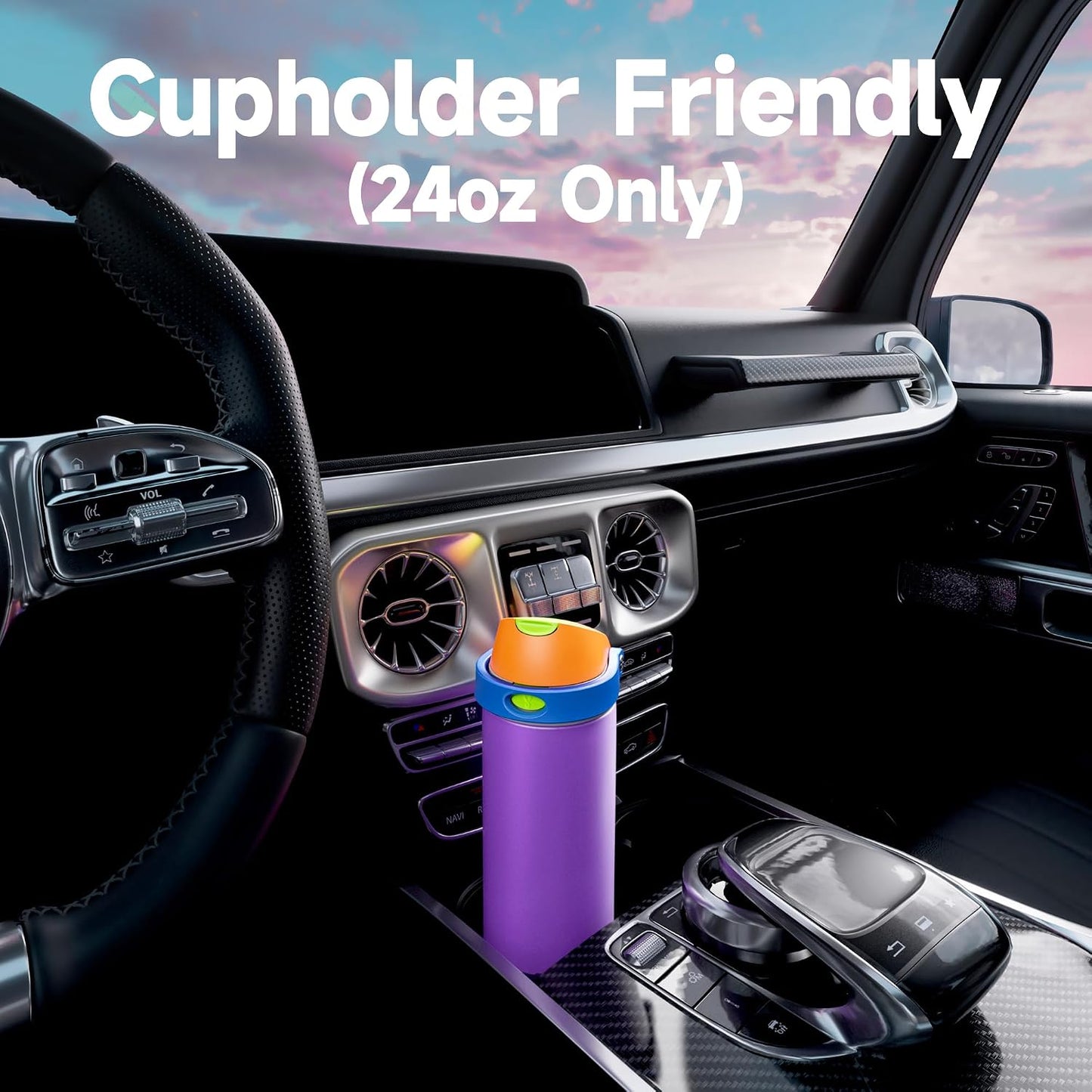 32 oz Insulated Water Bottle with Straw: Stainless Steel Metal Water Bottle with 2-in-1 Lid - Leak Proof, Cold for 24 Hours, Protective Silicone Base, BPA-Free for Sports Gym, Sage - Colors B