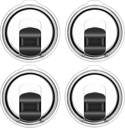 4 Pack 20 oz Tumbler Lids for YETI, Magnetic Slider Replacement Lids for YETI 20 oz Tumbler, 10/24 oz Mug and 10 oz Lowball, Travel Spill Proof Cup Lids Covers with Magnetic Slider Switch, BPA Free