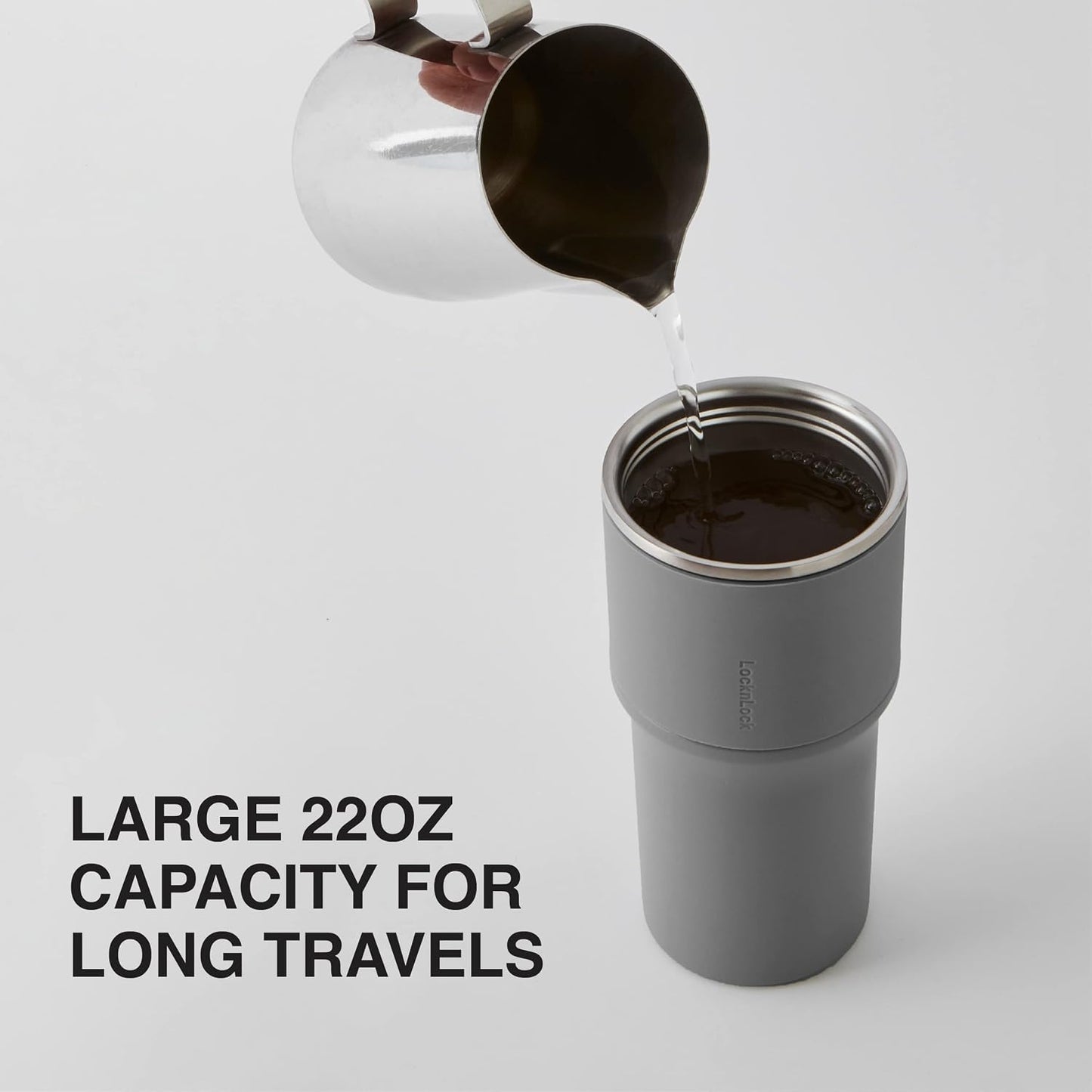 Metro Tumbler Stainless Steel Double Wall Insulated with Non-slip grip, Lid, 22 oz, Mint