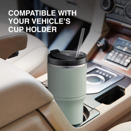 Metro Tumbler Stainless Steel Double Wall Insulated with Non-slip grip, Lid, 22 oz, Mint