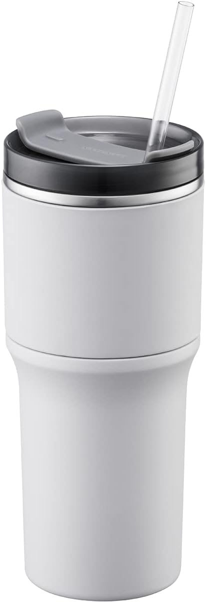 Metro Tumbler Stainless Steel Double Wall Insulated with Non-slip grip, Lid, 22 oz, Mint