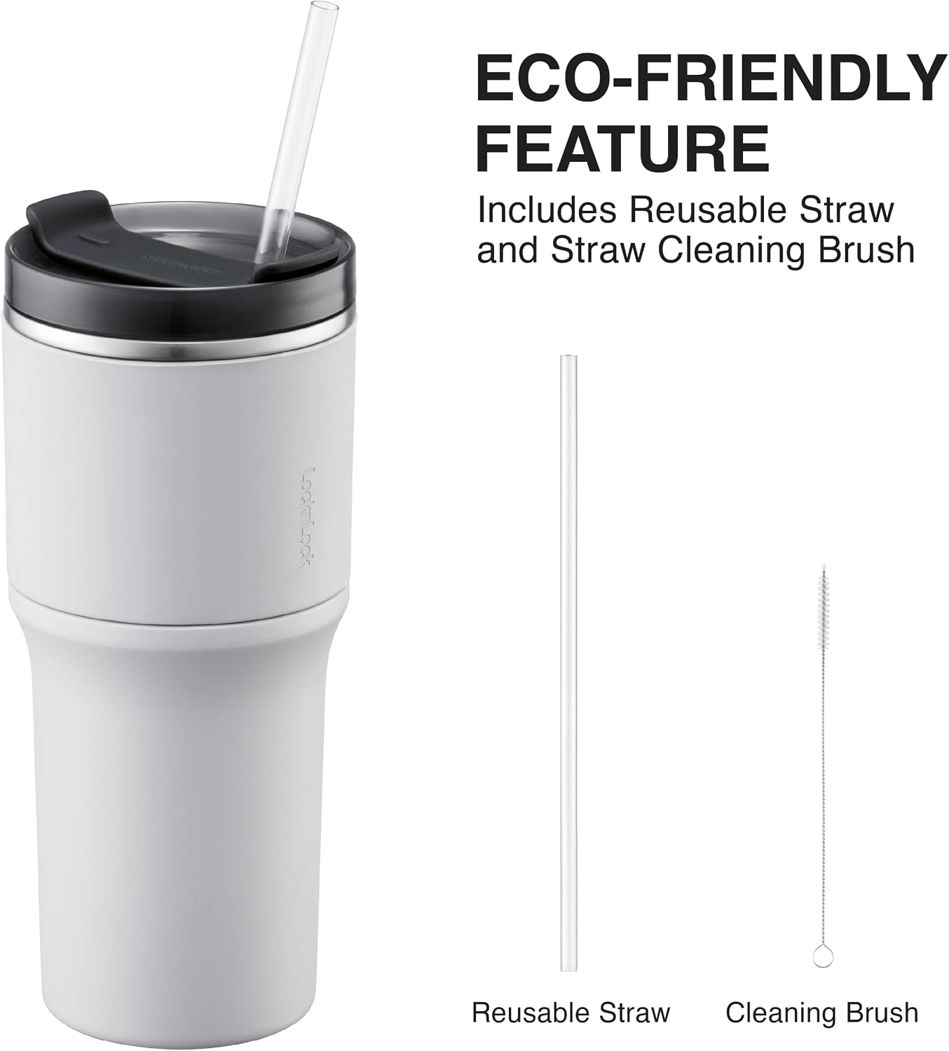 Metro Tumbler Stainless Steel Double Wall Insulated with Non-slip grip, Lid, 22 oz, Mint