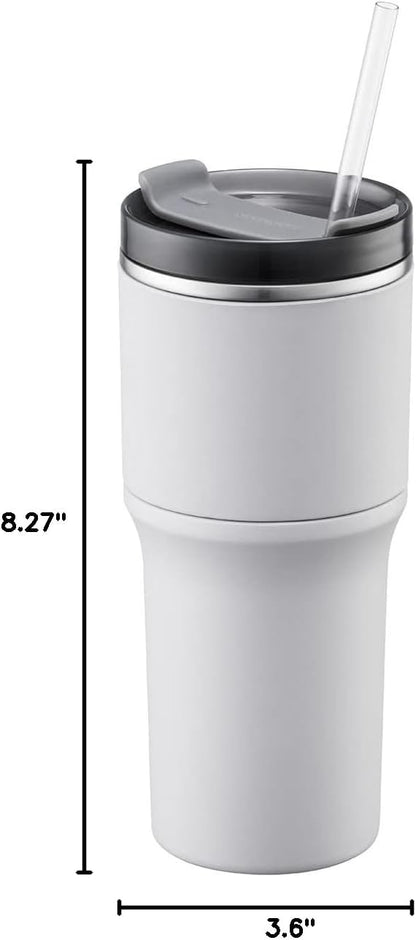 Metro Tumbler Stainless Steel Double Wall Insulated with Non-slip grip, Lid, 22 oz, Mint