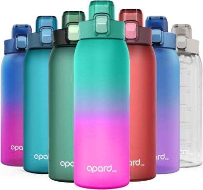 Zip 30oz Plastic Water Bottle Dishwasher Safe, Leakproof Flip-Top Lid, BPA Free Tritan, Wide Mouth Reusable Sports Water Bottle for Gym Hiking Commuting Outdoor Travel and School