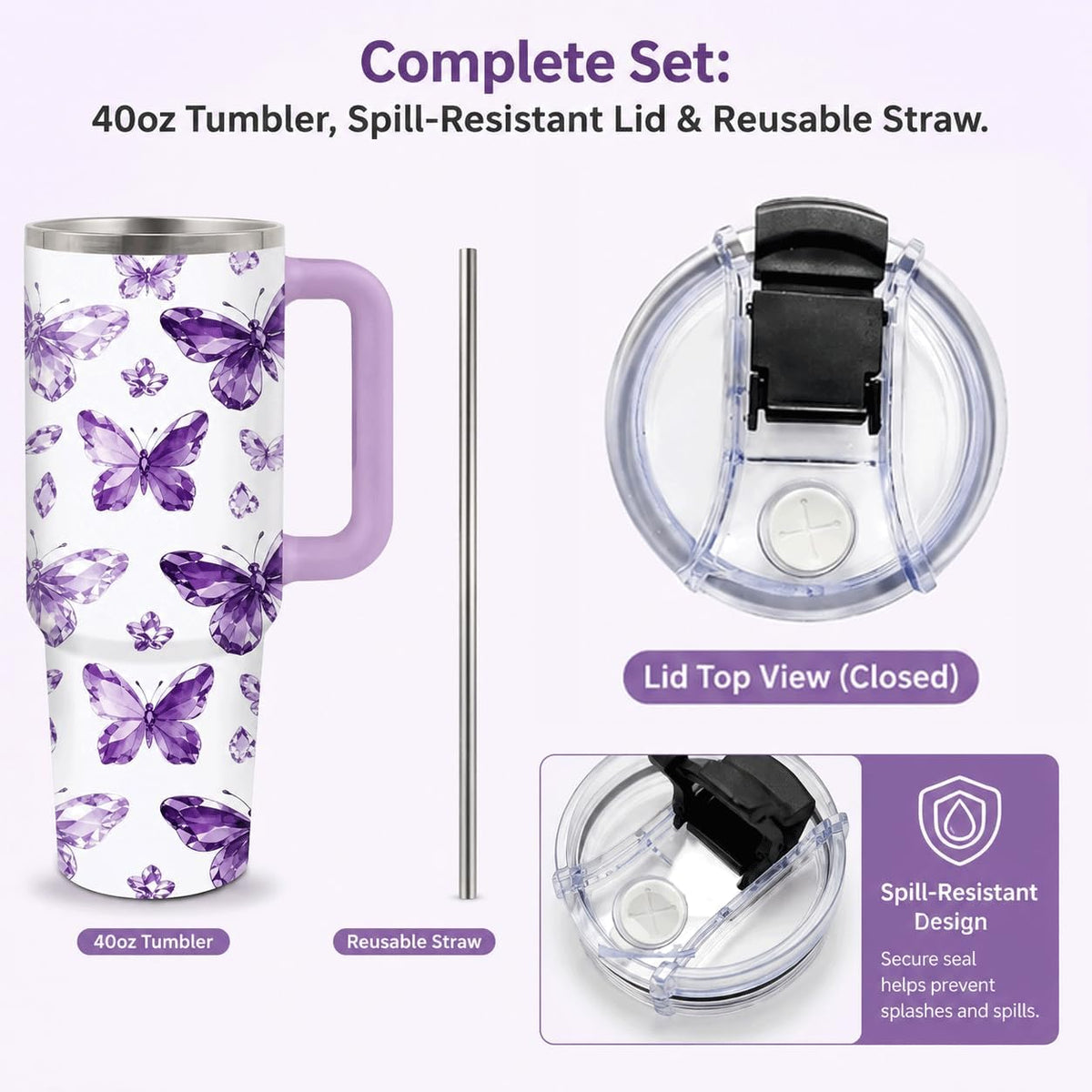 Sea Turtle Tumbler 40 oz with Handle, Ocean Lover Gifts for Women, Insulated Stainless Steel Cup with Straw, Beach Lover Gift for Sea Turtle Lovers, Coastal Travel Drinkware