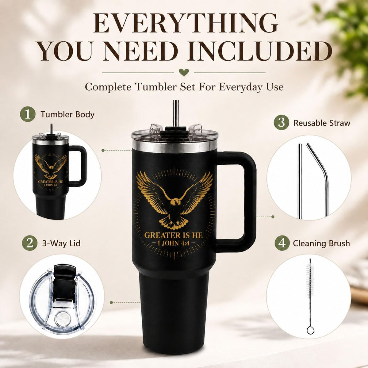 Sea Turtle Tumbler 40 oz with Handle, Ocean Lover Gifts for Women, Insulated Stainless Steel Cup with Straw, Beach Lover Gift for Sea Turtle Lovers, Coastal Travel Drinkware