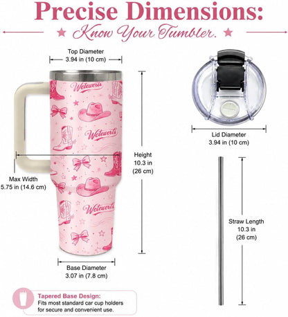 Sea Turtle Tumbler 40 oz with Handle, Ocean Lover Gifts for Women, Insulated Stainless Steel Cup with Straw, Beach Lover Gift for Sea Turtle Lovers, Coastal Travel Drinkware