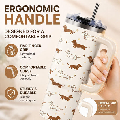 Sea Turtle Tumbler 40 oz with Handle, Ocean Lover Gifts for Women, Insulated Stainless Steel Cup with Straw, Beach Lover Gift for Sea Turtle Lovers, Coastal Travel Drinkware